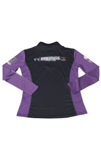 W214  Design long-sleeved sweatshirts, order half-breasted contrasting zippers, corporate collars, contrasting sleeves, contrasting flat women's sweatshirts detail view-11